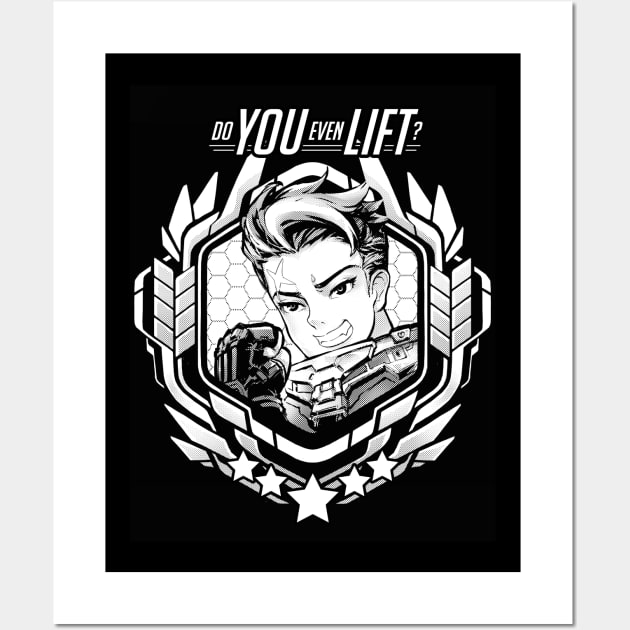 Zarya "Do You Even Lift?" Wall Art by RobotCatArt